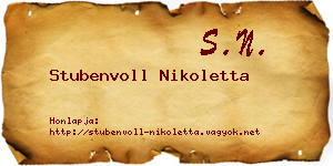 Stubenvoll Nikoletta névjegykártya